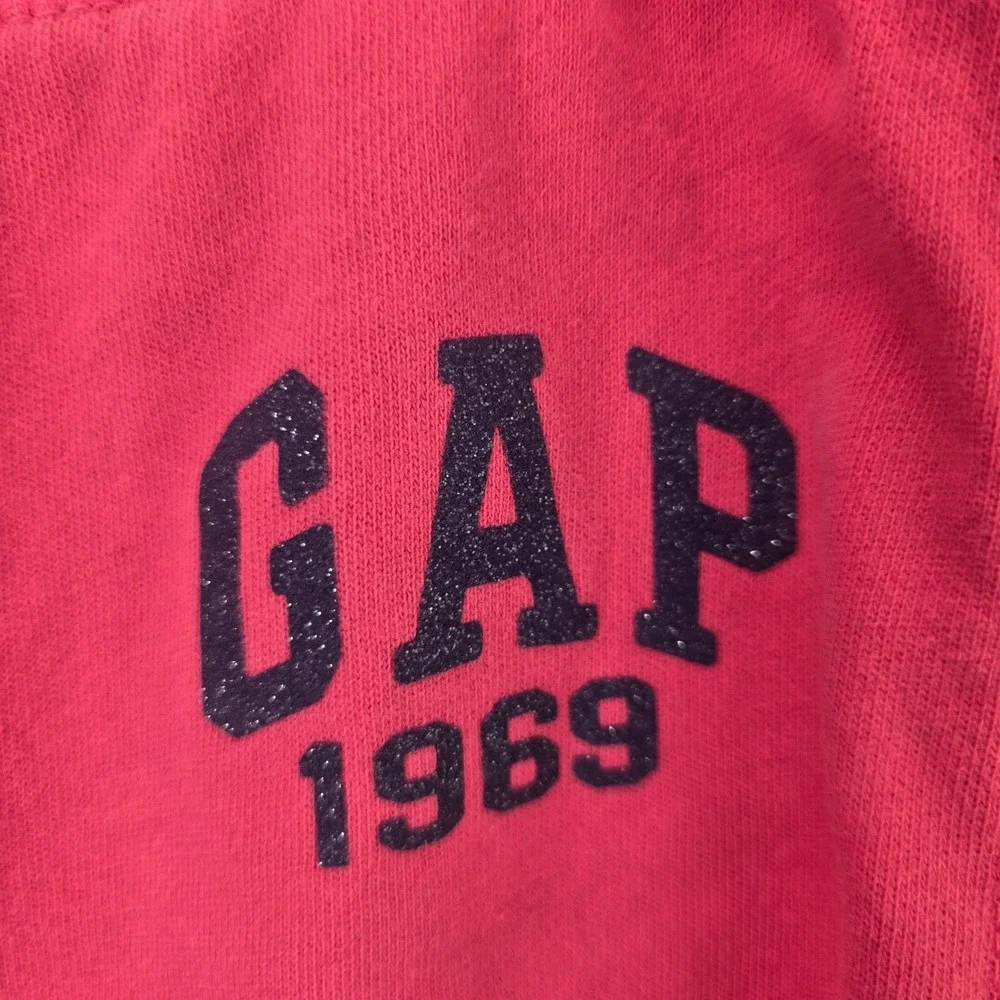 Gap Kids Sweatpants Pink Glitter Logo Joggers XXL 14-16 Girls Fleece Pants